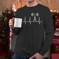 HAM Radio For Dad Ham Radio Operator Heartbeat Men Long Sleeve T-Shirt
