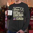 Hero Wears Dog Tags Combat Boots Proud Army Dad Father Men Long Sleeve T-Shirt