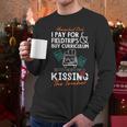 Homeschool Dad Kissing The Teacher Homeschool Dad Men Women Kids Men Long Sleeve T-Shirt
