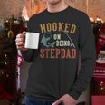 Hooked On Being Stepdad Father's Day Fishing Stepdad Men Long Sleeve T-Shirt