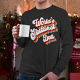 Humor Sarcastic Father's Day Adult Jokes World's Sluttiest Dad Small Men Long Sleeve T-Shirt