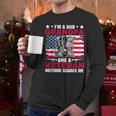 I'm A Dad Grandpa And Veteran Papa Grandpa Fathers Day Men Men Long Sleeve T-Shirt