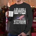 I'm A Dad Grandpa And A Veteran US Flag Veterans Day Men Long Sleeve T-Shirt