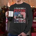 I'm Dad Pepaw Veteran Nothing Scares Me Father's Day Men Long Sleeve T-Shirt