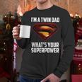 I'm A Twin DAD-What's Your Superpower Men Long Sleeve T-Shirt