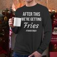 IVF For Couples & IVF Transfer Day Fries On Transfer Day Infertility Embryo IVF Mom IVF Dad Men Long Sleeve T-Shirt