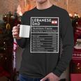 Lebanese Dad Nutrition Facts National Pride For Dad Men Long Sleeve T-Shirt