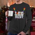 Leg Rest Naughty Dad Joke Vagitarian Lesbian Men Long Sleeve T-Shirt
