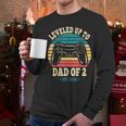 I Leveled Up To Dad Of 2 2026 Promoted To Dad Of Two Kids Men Long Sleeve T-Shirt