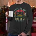 I Leveled Up To Dad Of 3 2026 Promoted To Dad Of Three Kids Men Long Sleeve T-Shirt