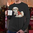 I Love Dad Tattoo Shih Tzu Dad Father's Day Men Long Sleeve T-Shirt