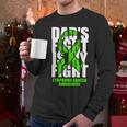 Lymphoma Cancer Awareness Lime Green Ribbon Dad's Fight Men Long Sleeve T-Shirt