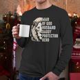 Man Of God Husband Daddy Protector Hero Lion Father's Day Men Long Sleeve T-Shirt