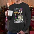 Mardi Gras Skeleton Cant Hold My Carnival Team Dad Men Men Long Sleeve T-Shirt
