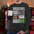 Marvel Father's Day Spider-Man Thor Hulk Dad Attributes Men Long Sleeve T-Shirt