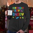 Master Builder Birthday Boy's Daddy Building Bricks Blocks Men Long Sleeve T-Shirt