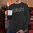 Meow Cat Shirt Meow Kitty Cats Mom And Cat Dad Men Long Sleeve T-Shirt