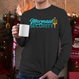 Mermaid Security Birthday Party Matching Dad Boys Men Long Sleeve T-Shirt