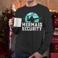 Mermaid Security Shirt Boys Swimmer Dad Merdad Trident Men Long Sleeve T-Shirt