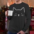Minimalist Cat Mom Cat Dad Men Kids Women Cat Men Long Sleeve T-Shirt