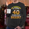 Mom Dad My Daughter Is Turning 40 Years Old Where's My Beer Men Long Sleeve T-Shirt