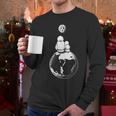 Moon And Astronaut Dad And Baby Space For Father's Day Men Long Sleeve T-Shirt