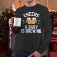 New Dad Baby Shower Cheers A Baby Is Brewing Men Long Sleeve T-Shirt