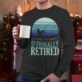 Ofishally Retired Fishing Retro Retirement Dad Men Men Long Sleeve T-Shirt