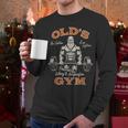 Old's Gym Logo Workout Dad Grandpa Weightlifting Old Men Gym Men Long Sleeve T-Shirt