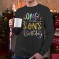 OMG It's My Son's Birthday Happy Bday Tie Dye Mom Dad Men Long Sleeve T-Shirt