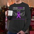 Pancreatic Cancer I Wear Purple In Memory Of My Dad Men Long Sleeve T-Shirt
