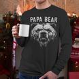 Papa Bear Best Idea Fathers Day Bear For Men Dad Men Long Sleeve T-Shirt