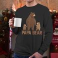 Papa Bear Dad Two Cubs Daddy Bear 2 Kids Father's Day Men Long Sleeve T-Shirt Papa Bear Dad Two Cubs Daddy Bear 2 Kids Father's Day Men Long Sleeve T-Shirt