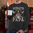 Pirate Papa Skull Family Matching Costume Dad Grandpa Men Men Long Sleeve T-Shirt