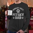 Pitsky Dog Dad World's Best Pitsky Daddy Men Women Girls Kids Men Long Sleeve T-Shirt