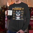 Pomsky Anatomy Dog Mom Dad Men Long Sleeve T-Shirt Pomsky Anatomy Dog Mom Dad Men Long Sleeve T-Shirt