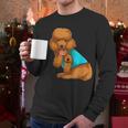 Poodle I Love Dad Tattoo Apparel Dog Dad Dads For Men Women Men Long Sleeve T-Shirt