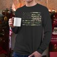 Promoted To Daddy Est 2026 Camo USA Flag New Dad 2026 Men Long Sleeve T-Shirt