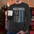 Proud Air Force Dad Of The US Air Force USA Flag Men Long Sleeve T-Shirt