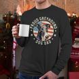 Proud Greyhound Dad American Flag Patriotic Greyhound Dad Men Long Sleeve T-Shirt