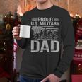 Proud Us Military Dad Father's Day For Dad Grandpa Veteran Men Long Sleeve T-Shirt