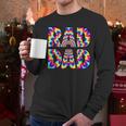 Rad Dad Trippy Hippie Tie-Dye Rainbow 70s Vibes Novelty Men Long Sleeve T-Shirt