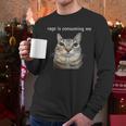 Rage Is Consuming Me Silly Staring Cat Meme Dad Mom Men Long Sleeve T-Shirt