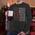 Retro Dad World's Best Farter I Mean Father Vintage Flag Usa Men Long Sleeve T-Shirt