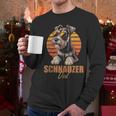 Retro Miniature Schnauzer Dad Vintage Dog Lovers Men Long Sleeve T-Shirt
