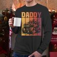 Retro Monster Truck Daddy Matching Family Birthday Party Men Long Sleeve T-Shirt