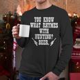 What Rhymes With Hunting Deer Hunter Dad Grandpa Men Men Long Sleeve T-Shirt