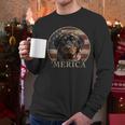Rottie Dog Mom Dad 'Merica Rottweiler Men Long Sleeve T-Shirt Rottie Dog Mom Dad 'Merica Rottweiler Men Long Sleeve T-Shirt