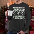 Schwangerschaft Verknden Geschenk Zocker New Character Created Pregnancy Announcement Dad Gamer Men Long Sleeve T-Shirt