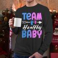 Team Healthy Baby Gender Reveal Pregnancy Mom Dad Men Long Sleeve T-Shirt